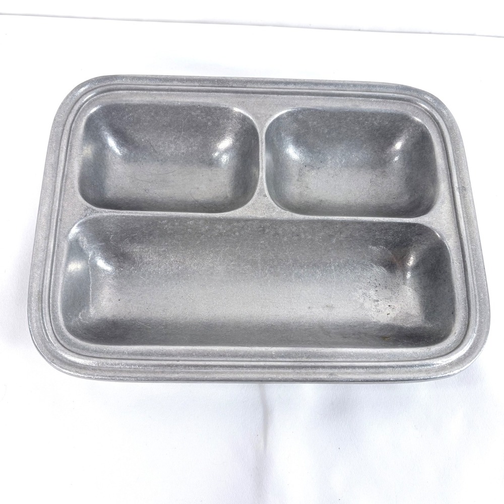 Wilton Columbia Armetale Divided Tray Silver 3 Compartment Serving Dish USA